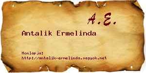 Antalik Ermelinda névjegykártya